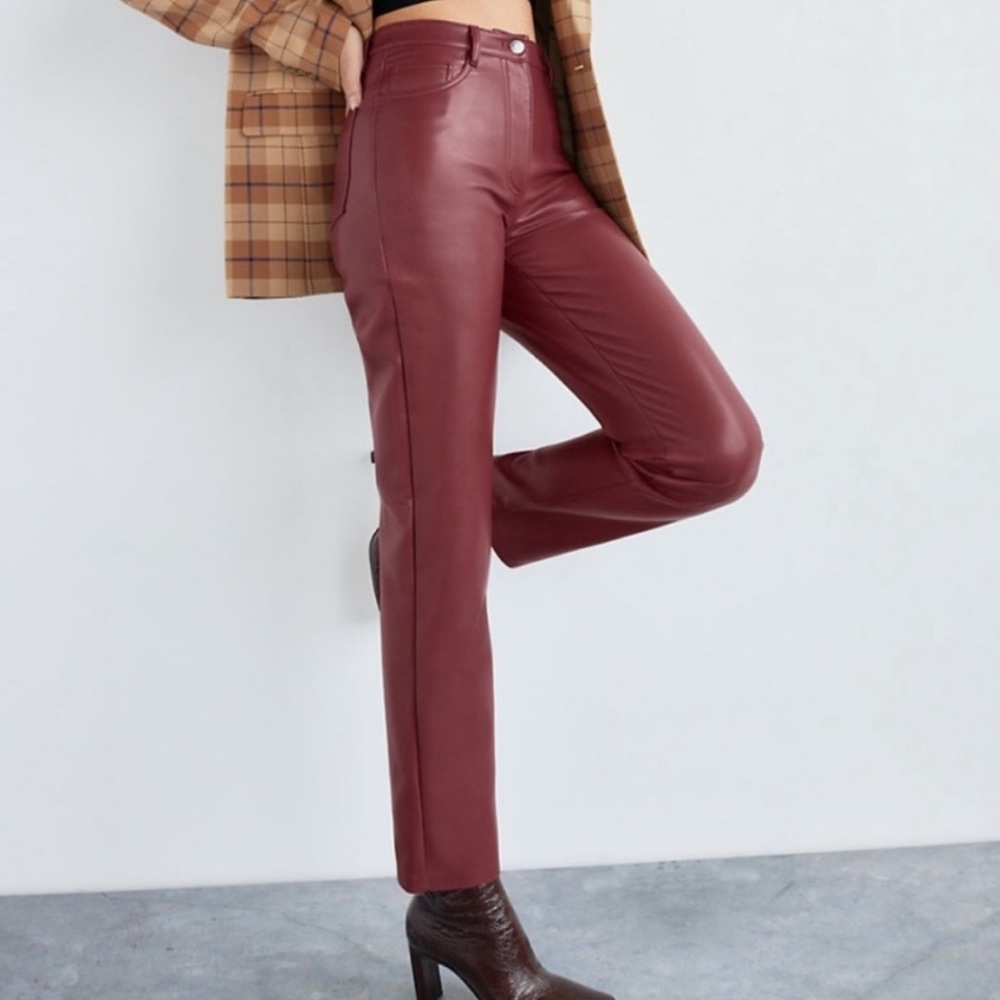 ARITZIA WILFRED MELINA PANT IN GARNET RED, SIZE 10, TALL